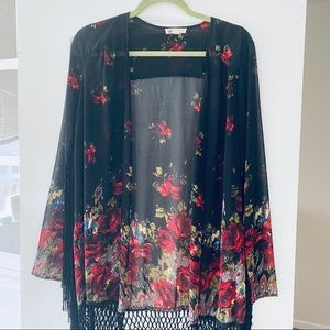 Beautiful fringed kimono